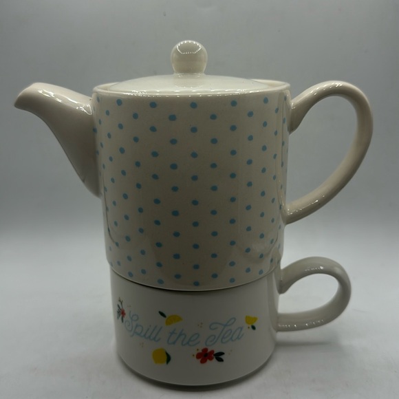 Clay Art Spill the Tea Mug and cup set - Picture 1 of 7